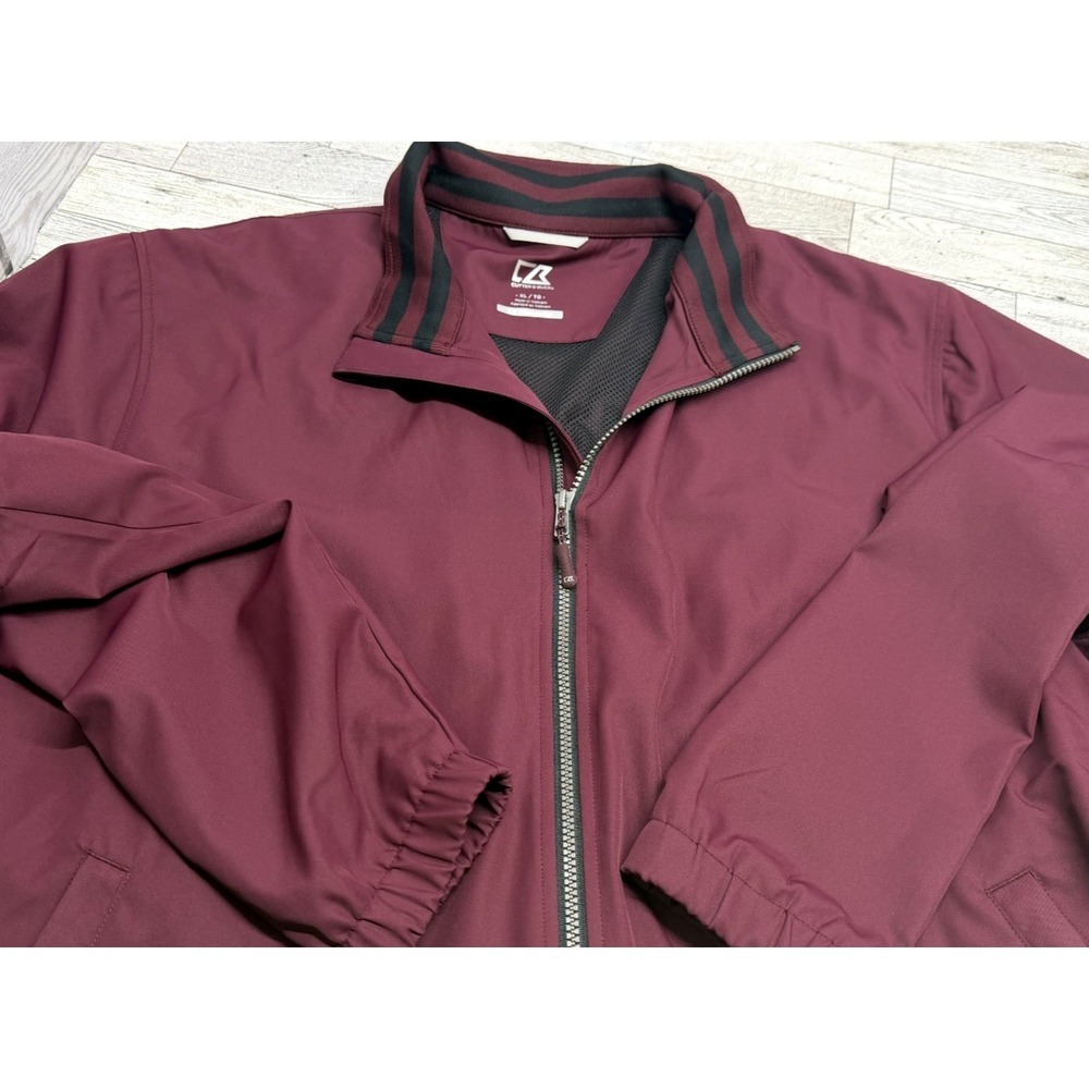 CUTTER &‎ BUCK WeatherTec Golf Windbreaker Jacket Red Vented Wind Resistant XL